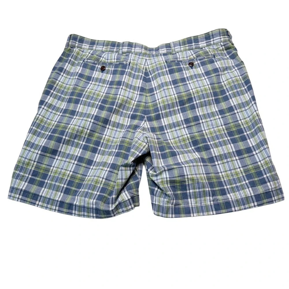 LL Bean Mens 42W Cotton Plaid Golf Shorts Fisherman Coastal Preppy Summer Y2K